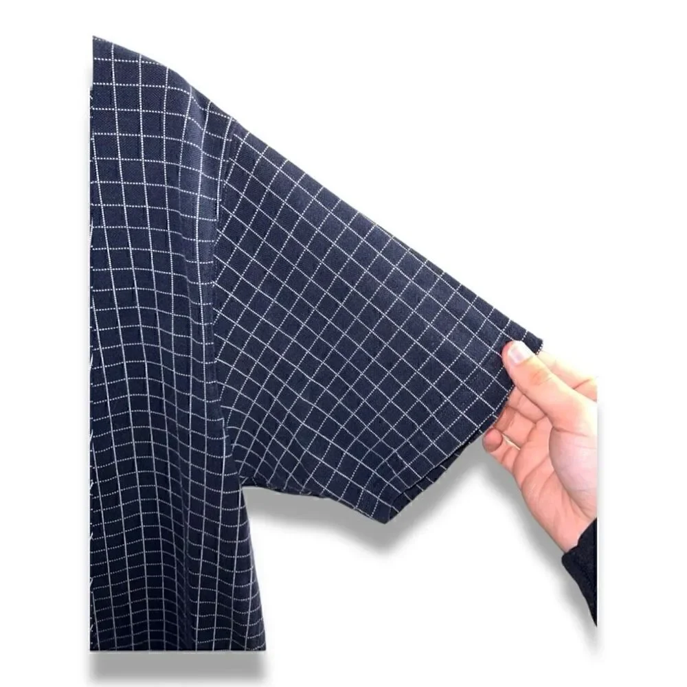 Navy Check Chaps Ralph Lauren Pique Polo Shirt Size XL